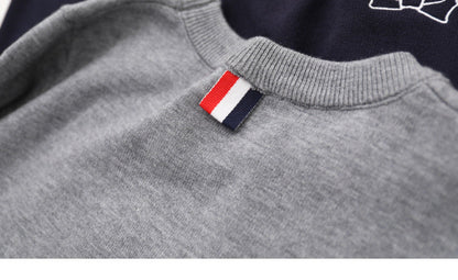 Jacquard Bow Sweater Jacket