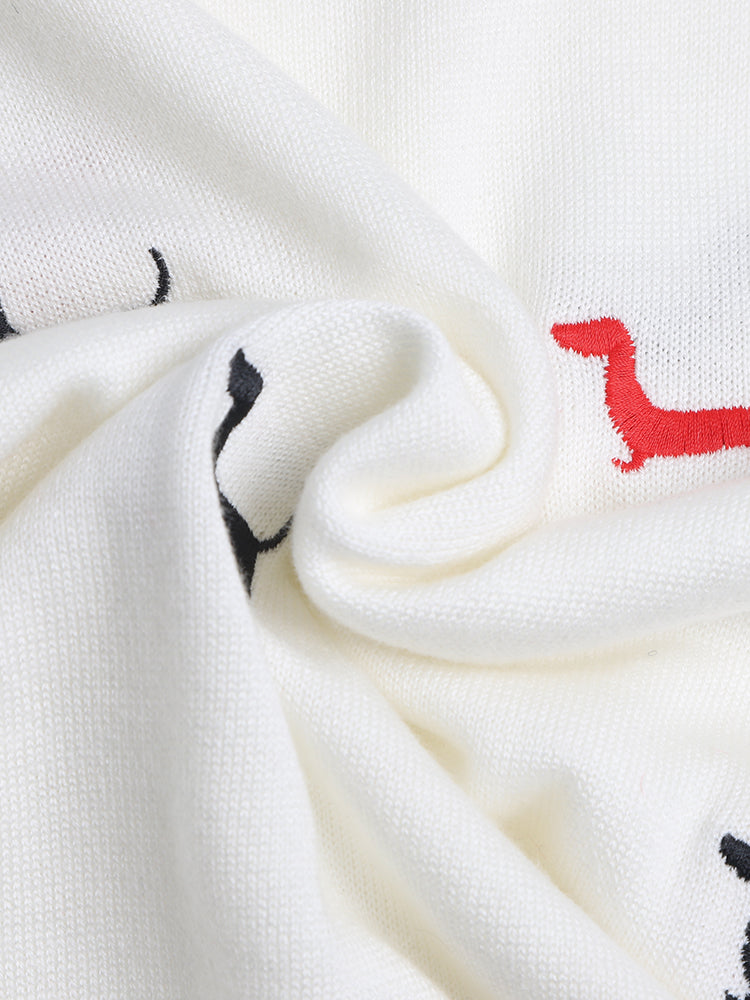 2025SS Women's Puppy Embroidered T-shirt THOM TREND