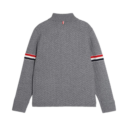 Unisex Herringbone Cardigan Jacket THOM TREND