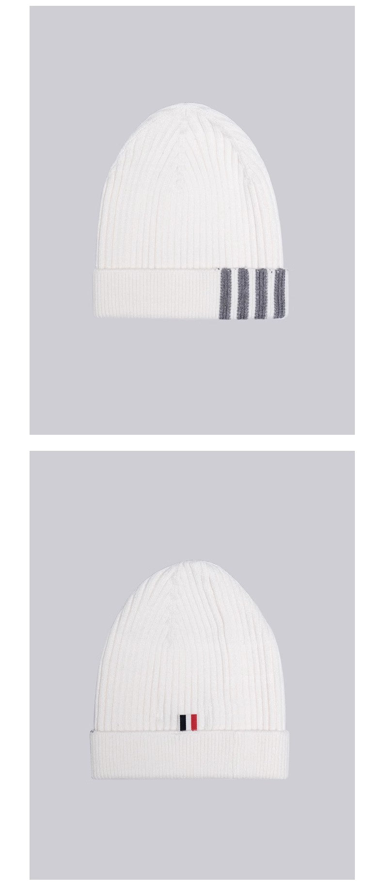 Unisex four-stripe knitted hat THOM TREND