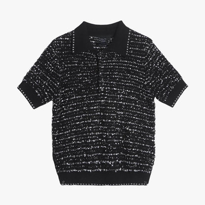 2025SS Unisex Tweed POLO Short Sleeve THOM TREND