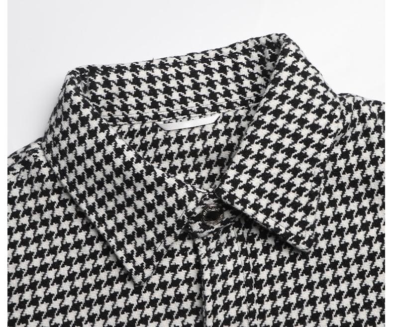 Men's Houndstooth Shirt Jacket THOM TREND