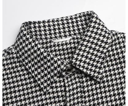 Men's Houndstooth Shirt Jacket THOM TREND