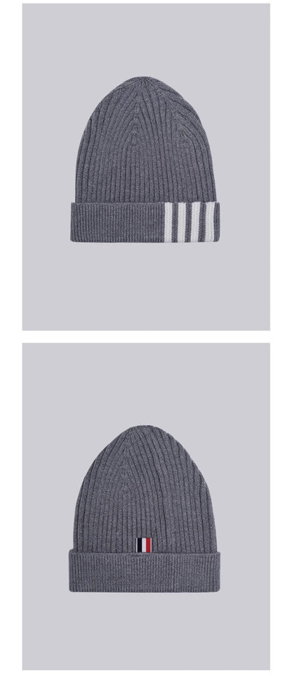 Unisex four-stripe knitted hat THOM TREND