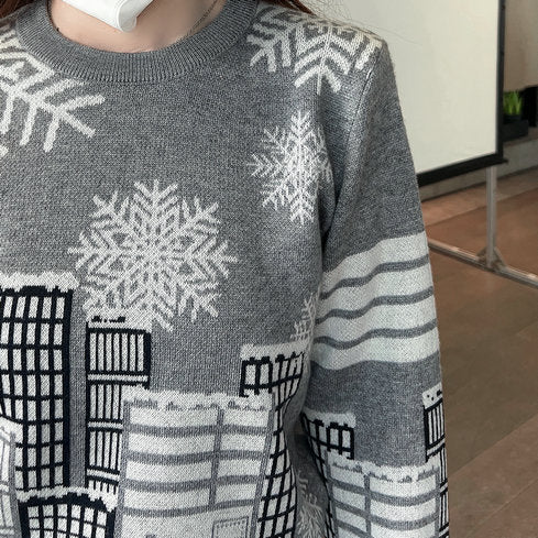 2025SS Snowflake Christmas Sweater THOM TREND