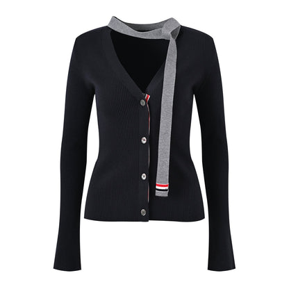 Ribbon knitted cardigan