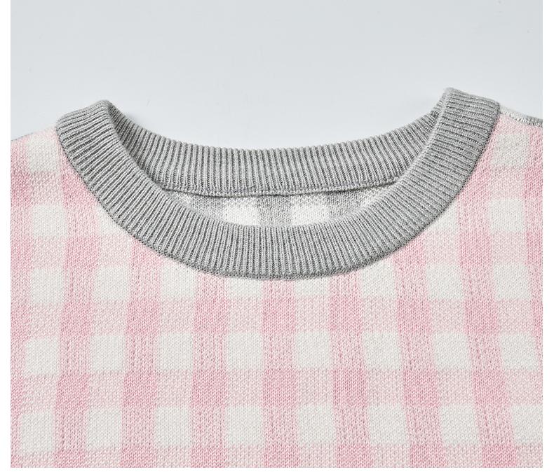 2025SS  Colorblock plaid vest THOM TREND