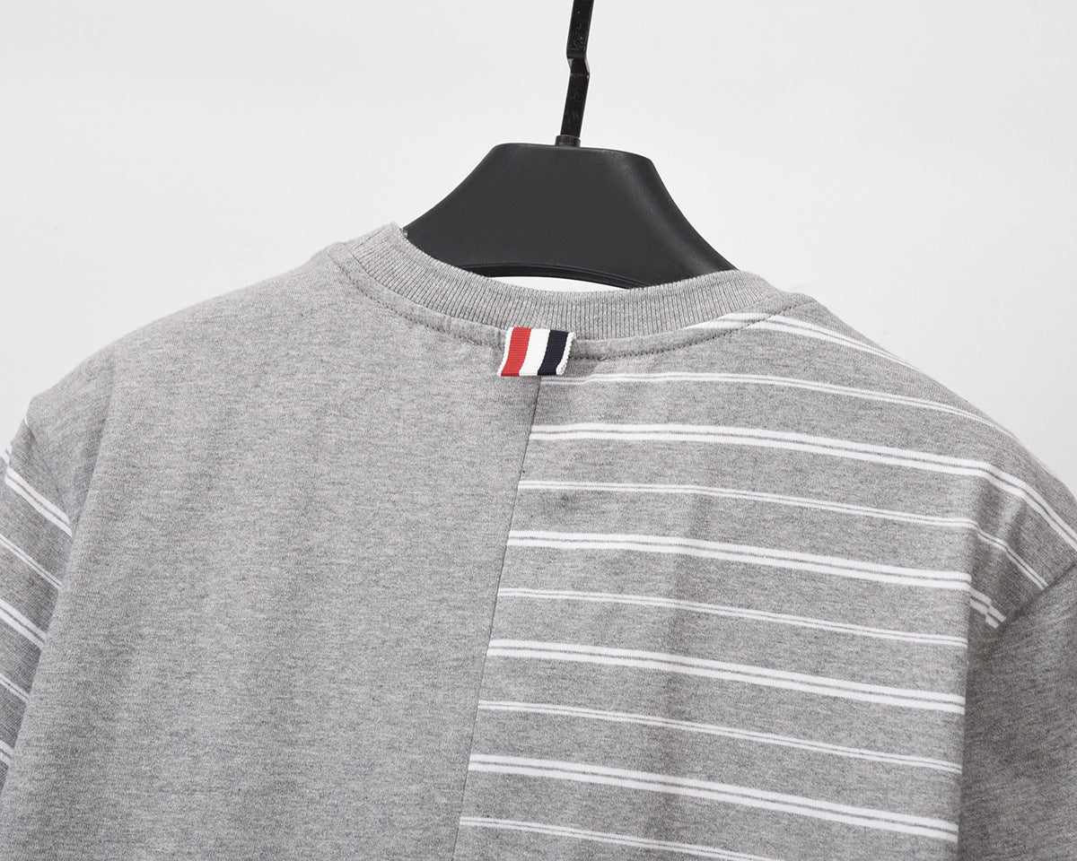 Unisex Striped Short Sleeve T-Shirt（副本） THOM TREND