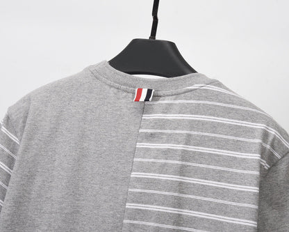Unisex Striped Short Sleeve T-Shirt（副本） THOM TREND