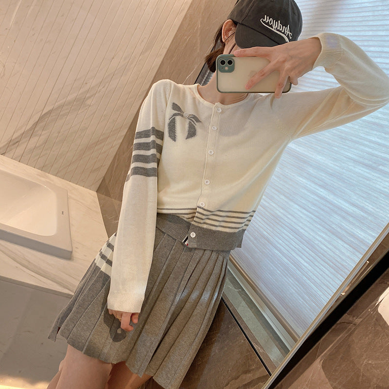 Wool Knit Cardigan Pleated Skirt Set（副本） THOM TREND