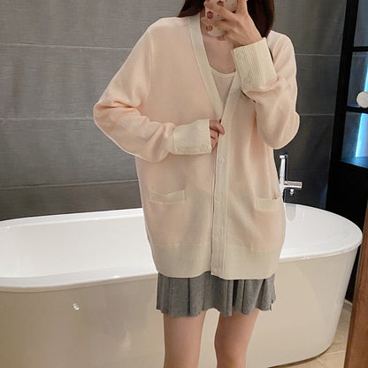 2025SS Back Block Dog Cardigan THOM TREND