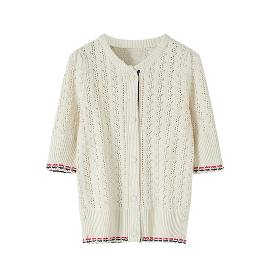 Women's hollow knit T-shirt THOM TREND