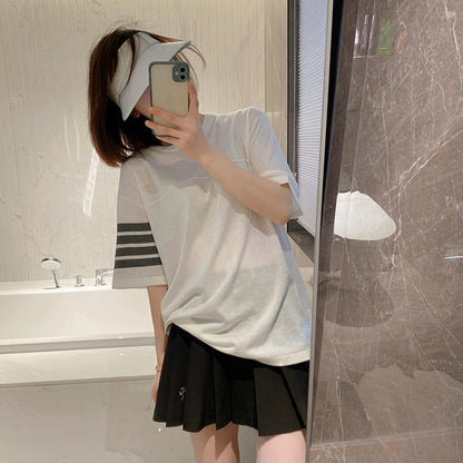 Round neck loose T-shirt