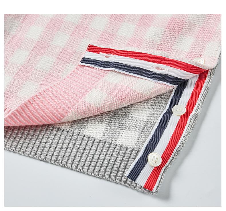 2025SS  Colorblock plaid vest THOM TREND