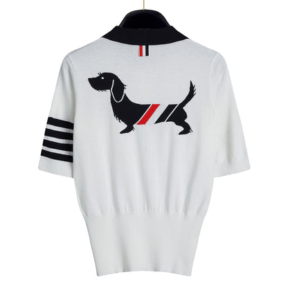 Women's back puppy polo short sleeve THOM TREND