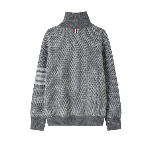 Chunky knit lapel sweater THOM TREND