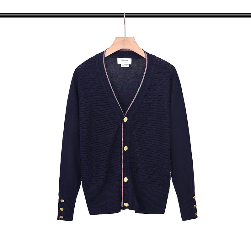 2025SS V-neck cardigan sweater THOM TREND