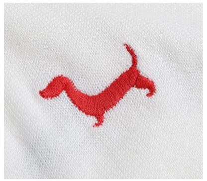 2025SS Women's Puppy Embroidered T-shirt THOM TREND