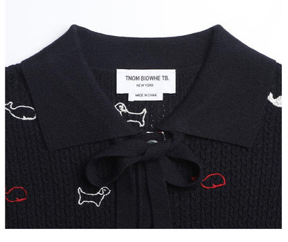 2025SS Animal Embroidery Lace-Up Thin Jacket THOM TREND