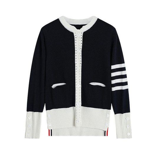 2025S Women's perforated jacket with placket THOM TREND