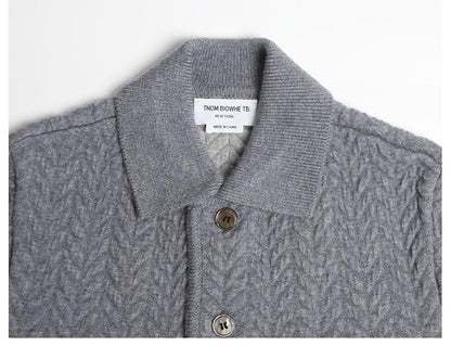 Unisex Herringbone Cardigan Jacket THOM TREND