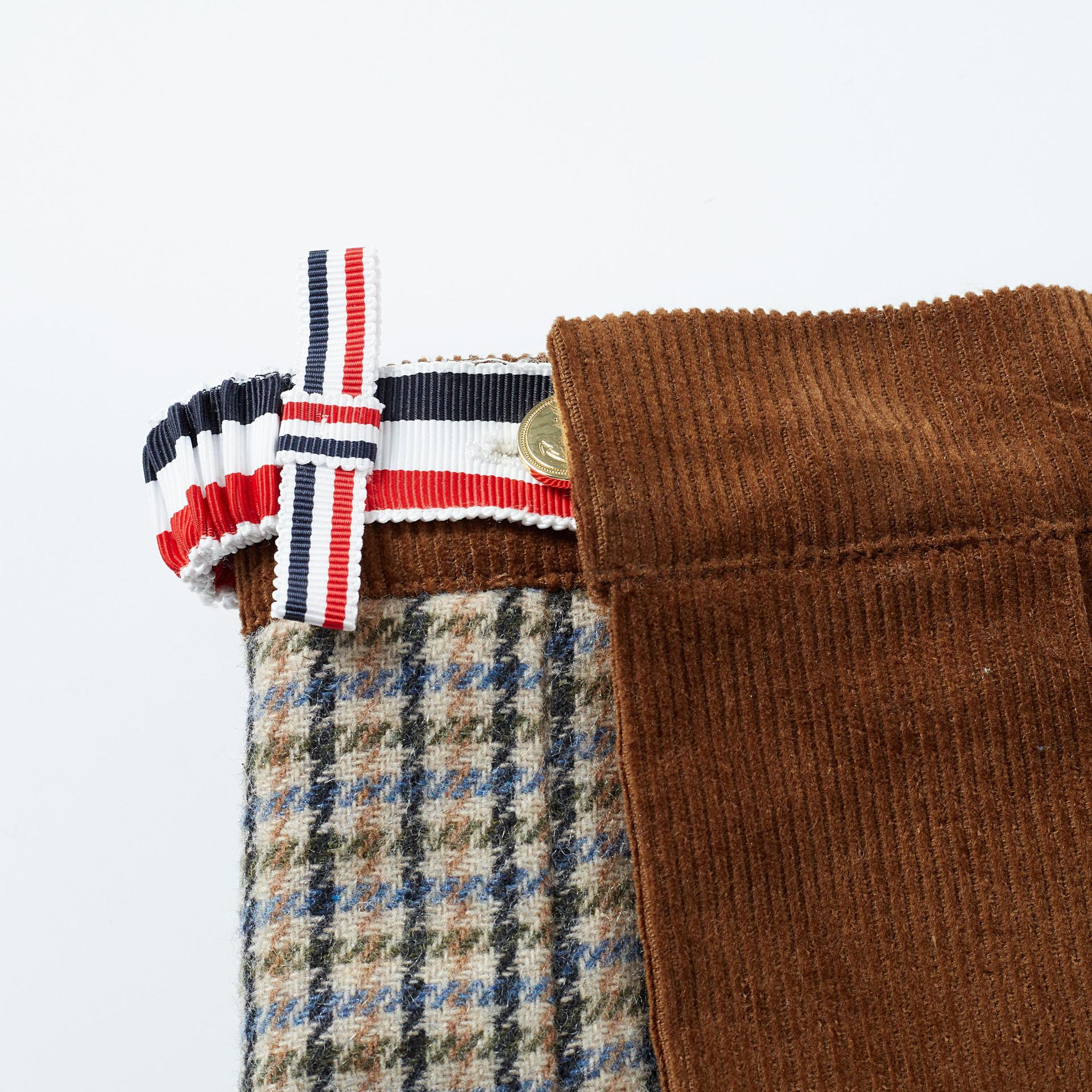 2025SS Contrast color plaid skirt THOM TREND