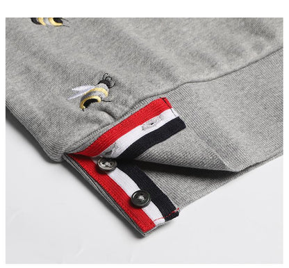 Bird and Bee Embroidered Zip-Up Hooded Cardigan（副本） THOM TREND