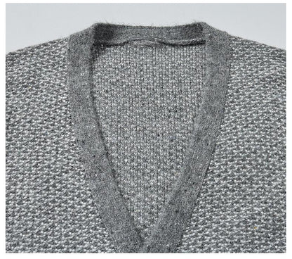 2025SSS Chunky Knit Sweater Jacket THOM TREND