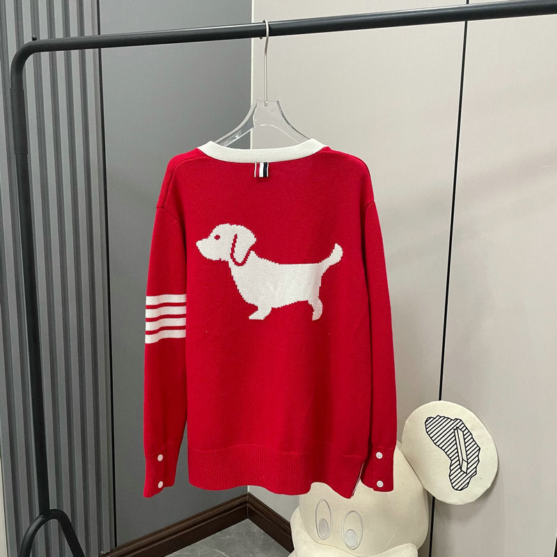 2025SS Back Dog Cardigan THOM TREND