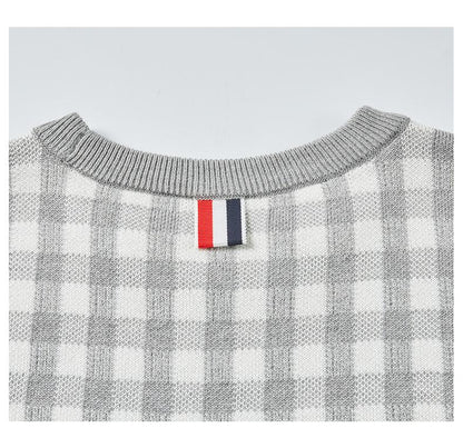 2025SS  Colorblock plaid vest THOM TREND