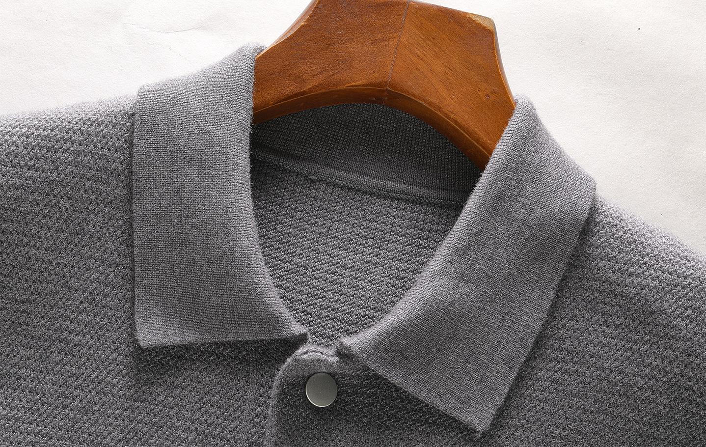 2025SS Polo collar knitted jacket THOM TREND