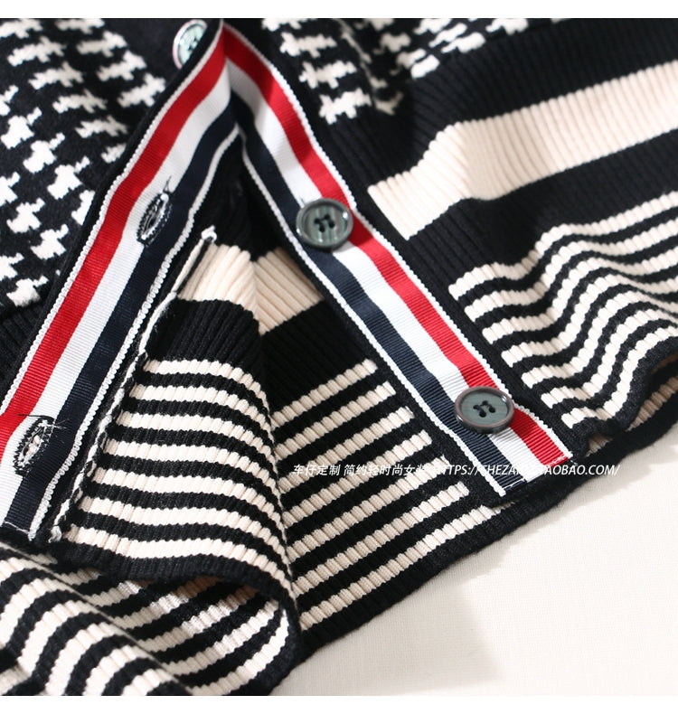 THOM  Houndstooth sweater short coat THOM TREND