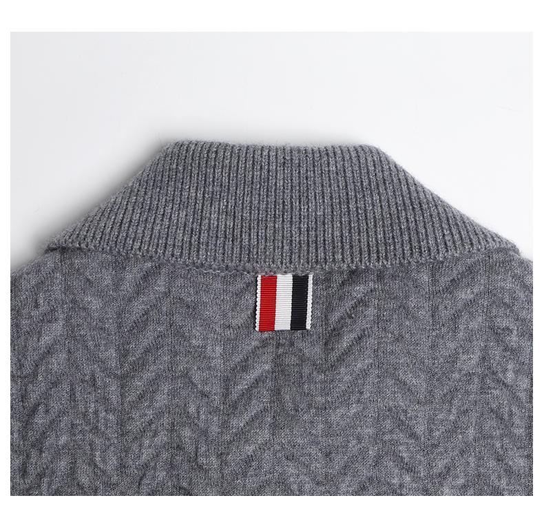 Unisex Herringbone Cardigan Jacket THOM TREND