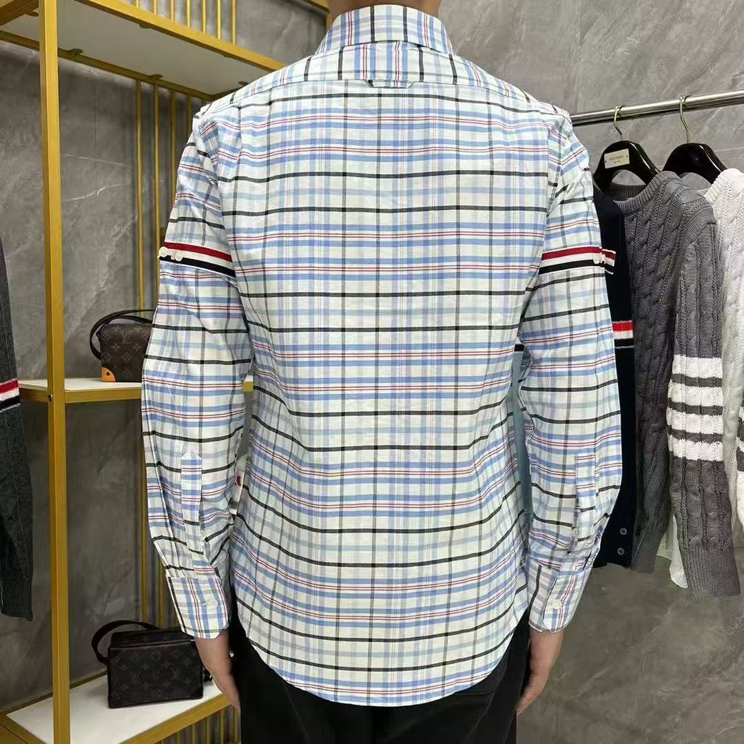 2025SSS plaid long-sleeved shirt THOM TREND