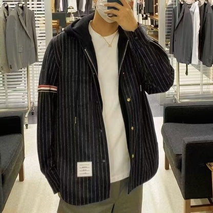 2025SSS striped long-sleeved shirt THOM TREND