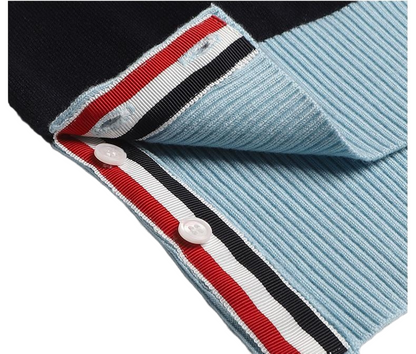 THOM Lapel color-block wool sweater THOM TREND