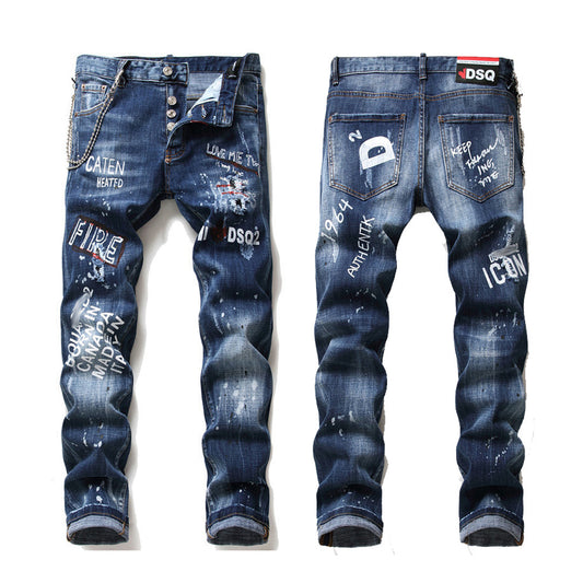 New-DSQ2 2024ss printing Jeans