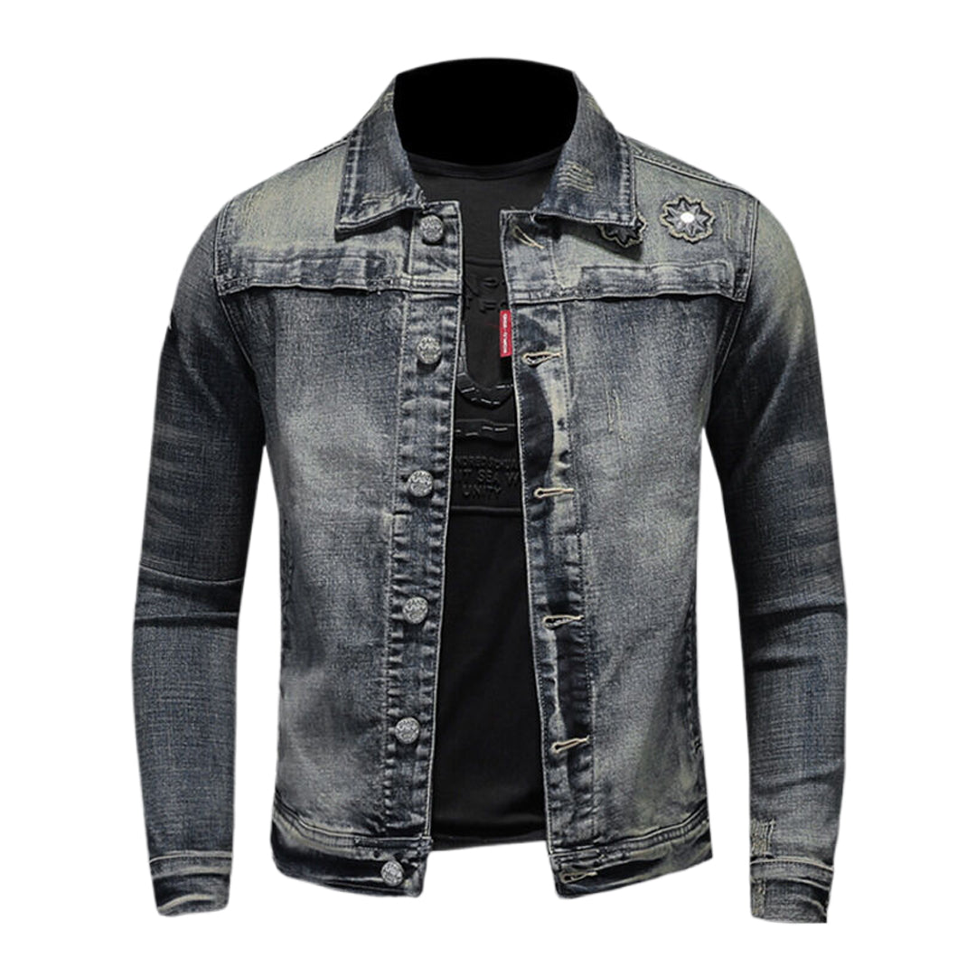 New-DSQ2 Distressed Denim Jacket