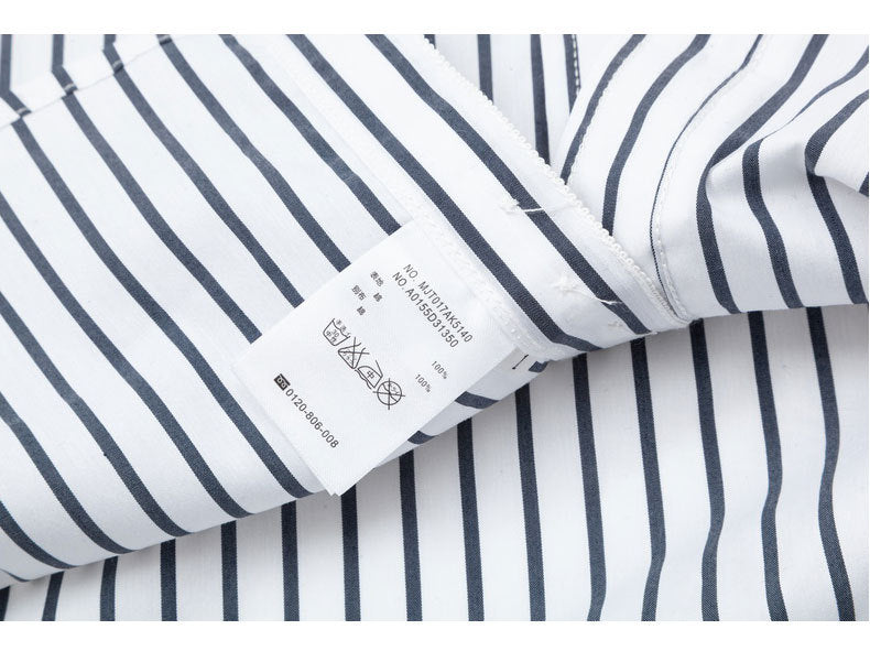 Blue and white patchwork shirt（副本） THOM TREND