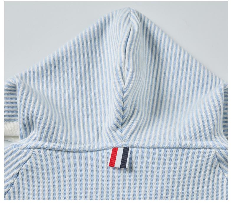 2025SSS striped knit zip-up hoodie THOM TREND