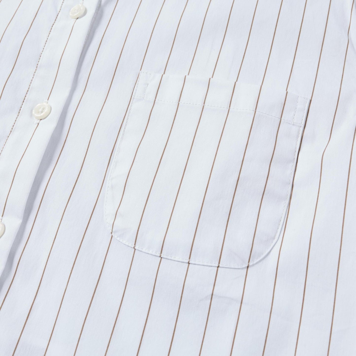 2025SS Women's vertical striped cropped shirt THOM TREND