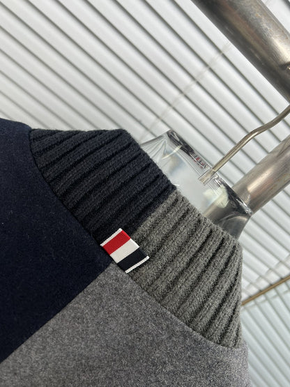 2025SS contrast color stand collar jacket THOM TREND