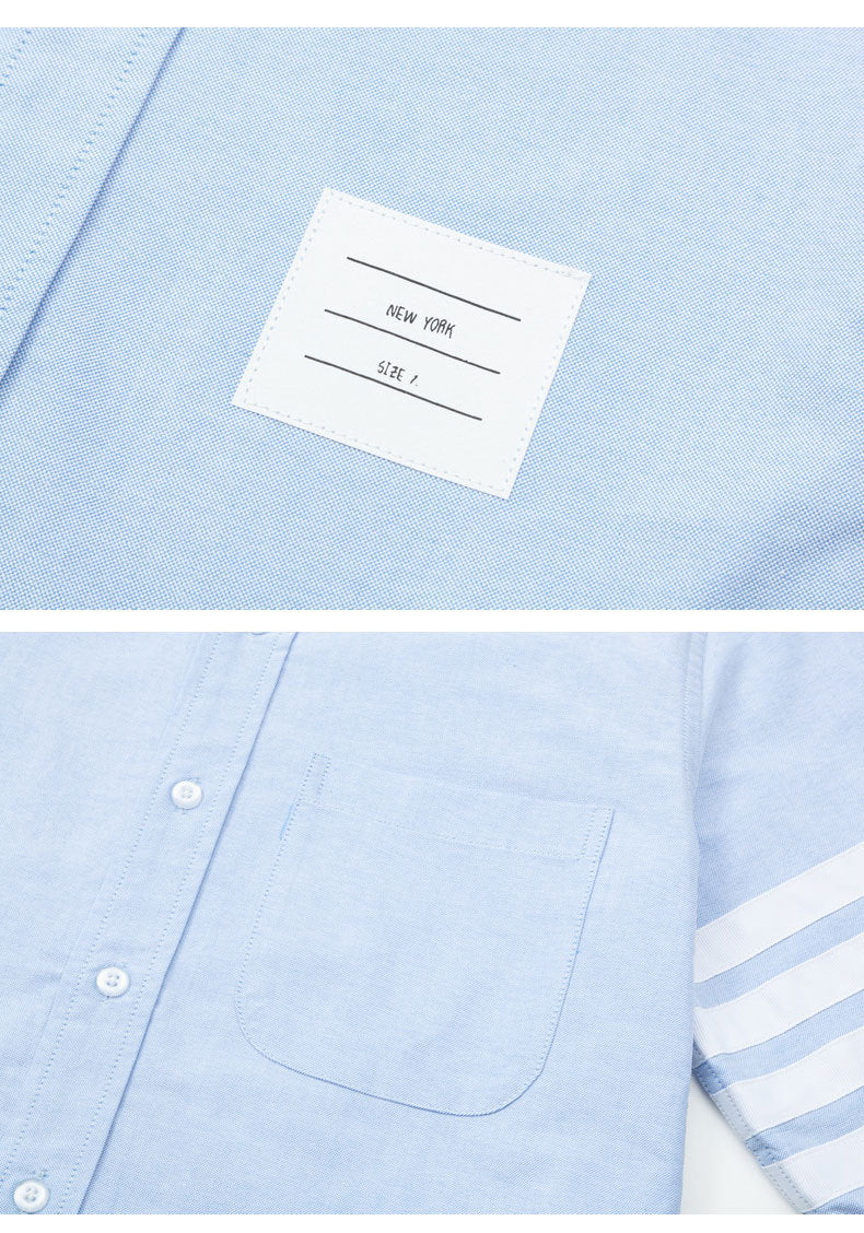 Men's four-bar collar mid-ribbon shirt（副本） THOM TREND