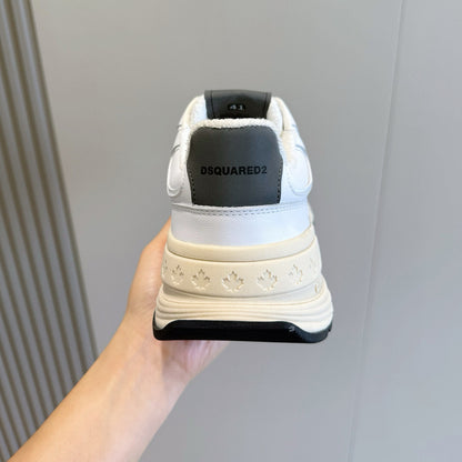 DSQ2 Men's shoe Leather sneakers