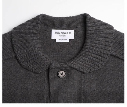 Men's four-bar lapel sweater jacket THOM TREND