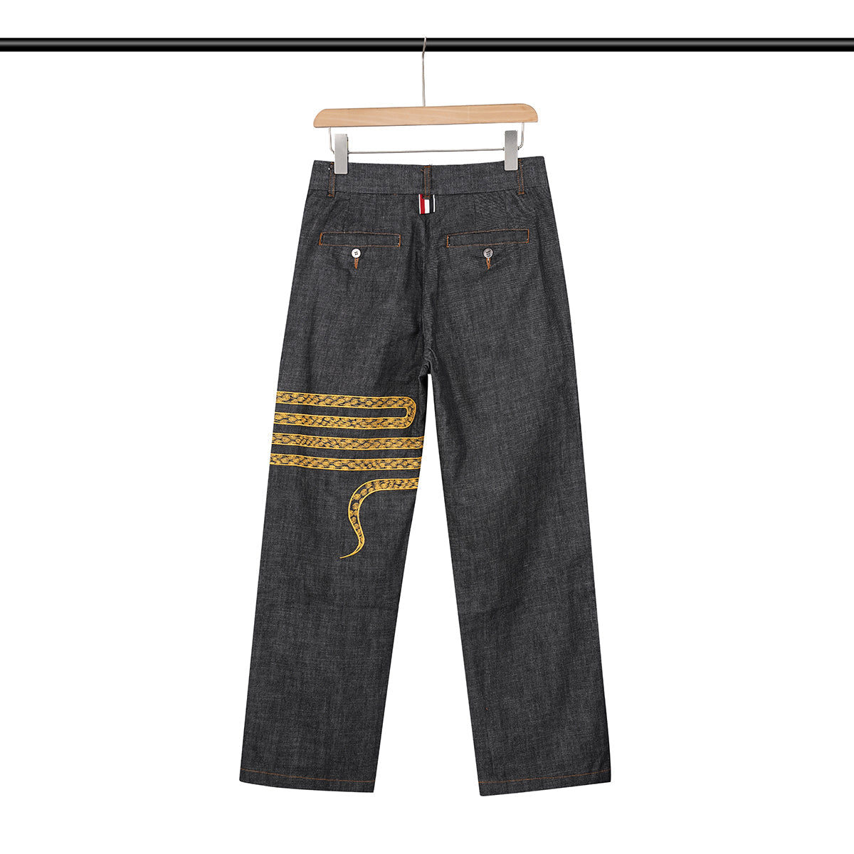 2025SS snake embroidered jeans THOM TREND