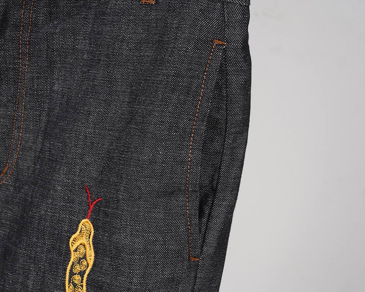 2025SS snake embroidered jeans THOM TREND
