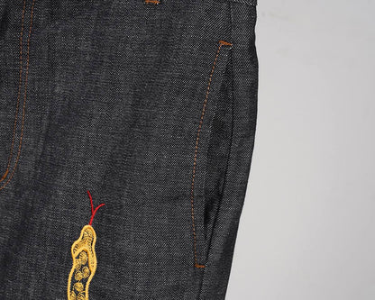 2025SS snake embroidered jeans THOM TREND