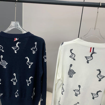 2025SS  Women's Swan Intarsia Knit Cardigan THOM TREND