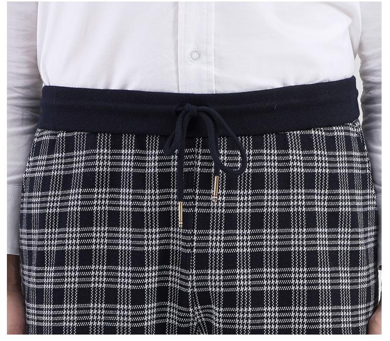 Four-bar striped plaid sweatpants THOM TREND